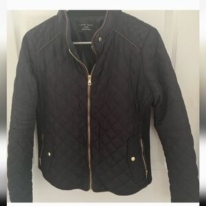 Love Tree Women's Quilted Black Bomber Jacket